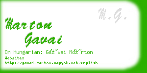 marton gavai business card